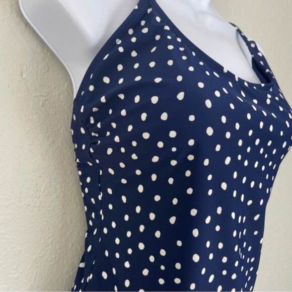 F&F navy blue white polka dot one piece swimsuit 10 - Picture 5 of 11